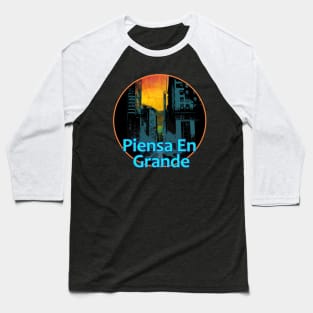 Circulo Abstracto Paseo Ciudad Noche Baseball T-Shirt